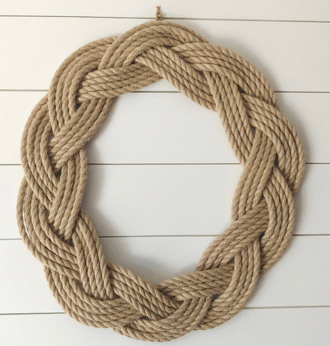 DIY Braided Nautical Rope Wreath - The Shabby Tree