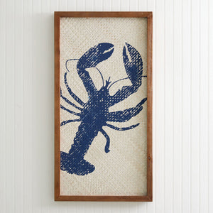 Wood Framed Lobster Print