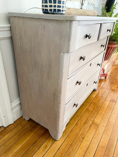 Antique Whitewashed Mahogany Dresser