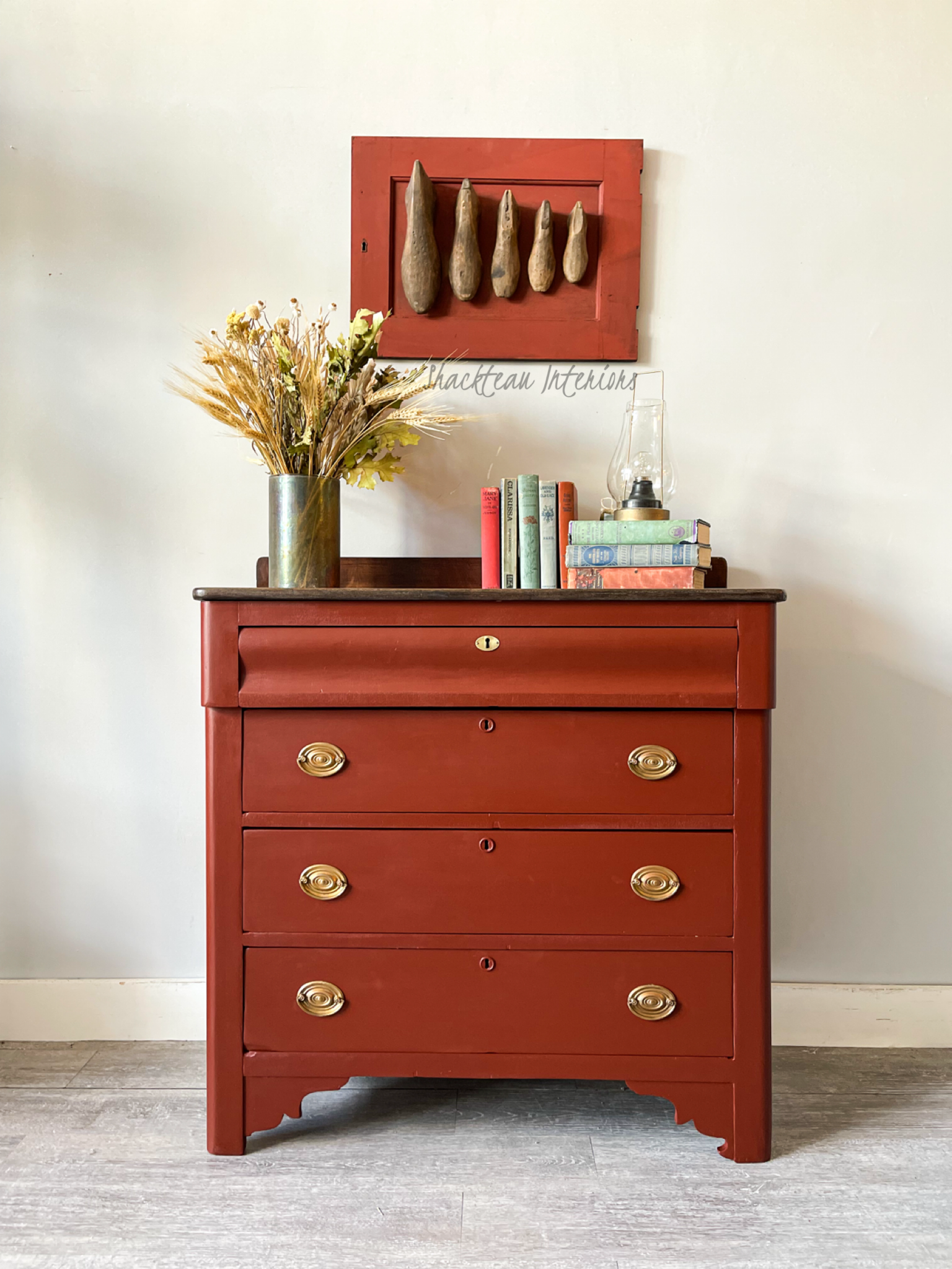 Tuck’s Red Antique Dresser
