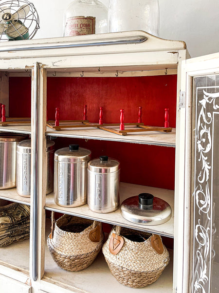 Vintage Retro White Hutch