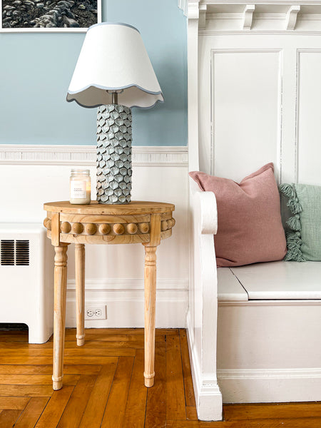 Beaded Round Side Table