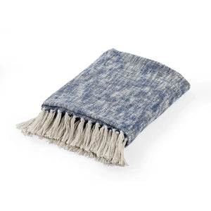 Boho Chambray Throw Blanket with Fringe - Shackteau Interiors, LLC