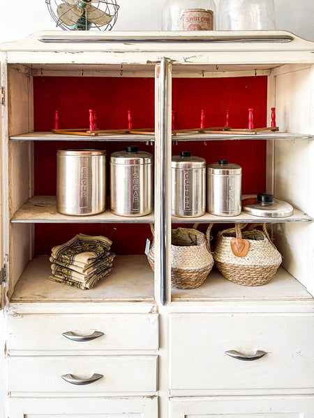 Vintage Retro White Hutch