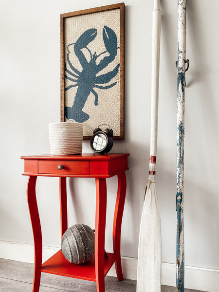 Coastal Red End Table