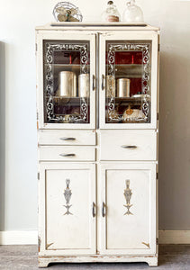 Vintage Retro White Hutch