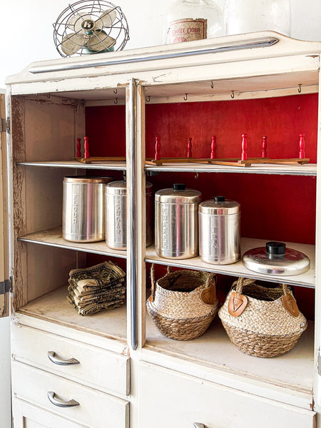 Vintage Retro White Hutch