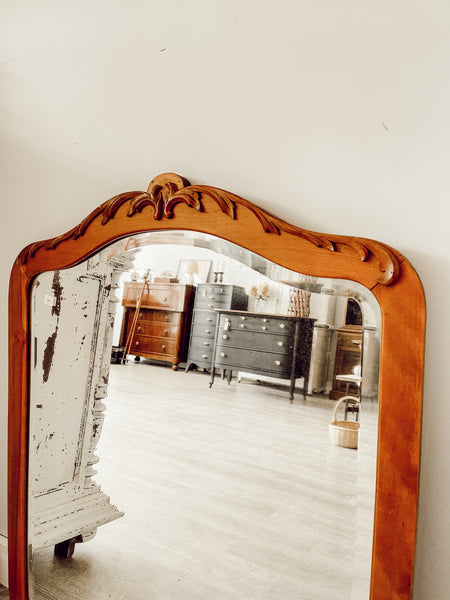 Antique Ornate Wood Mirror