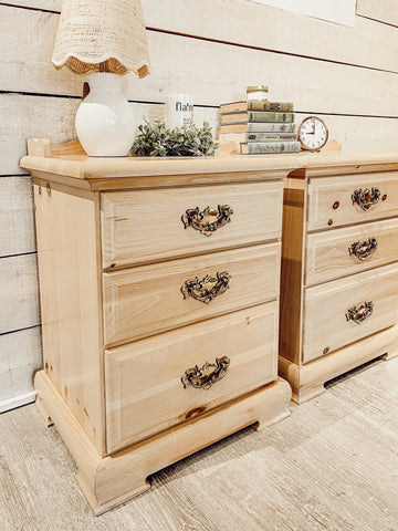 Set of Pine Nightstands