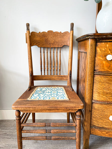 Antique Oak Chair - Shackteau Interiors, LLC