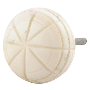 Flat Round Cream Bone Knob - Shackteau Interiors