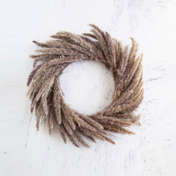 Dried Natural Reed Wreath - Shackteau Interiors, LLC
