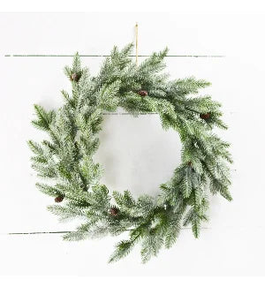 16’ Winter Evergreen Wreath - Shackteau Interiors, LLC