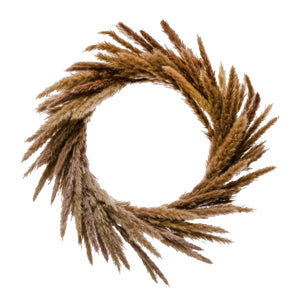 Dried Natural Reed Wreath - Shackteau Interiors, LLC