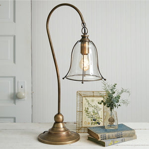 Gooseneck Brass Lamp - Shackteau Interiors, LLC